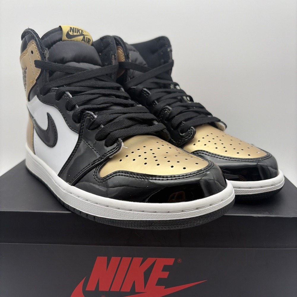 Size 9 - Air Jordan 1 Retro OG NRG High Gold Toe (861428-007) - Picture 2 of 10